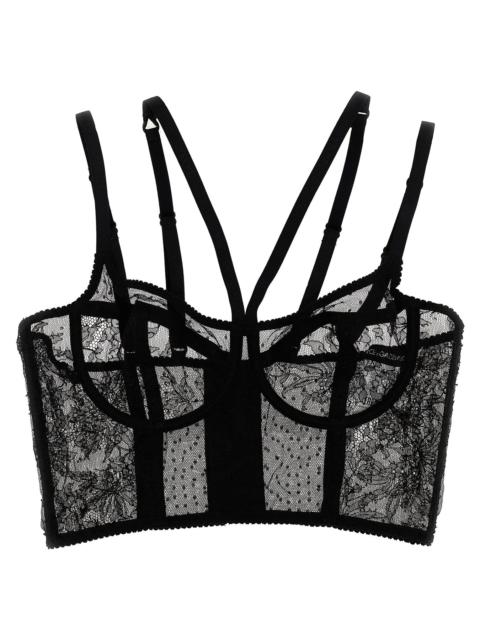 Dolce & Gabbana Lace Bra Underwear, Body Black