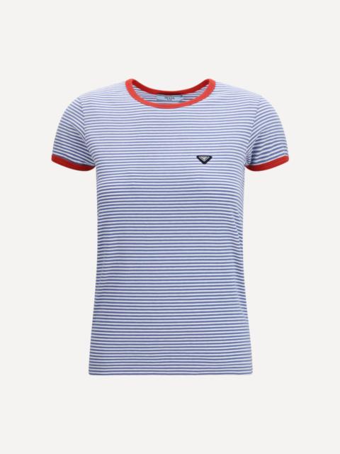 Prada Embroidered cotton T-shirt