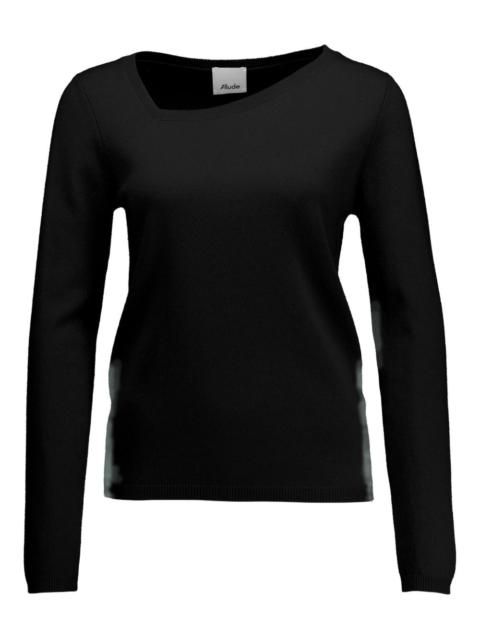 Allude asymmetric-neck sweater
