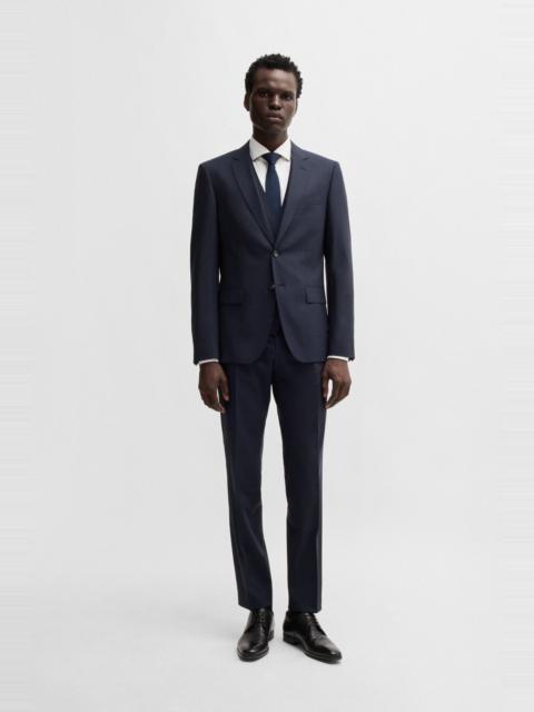 BOSS SLIM-FIT SUIT IN MICRO-PATTERNED WOOL