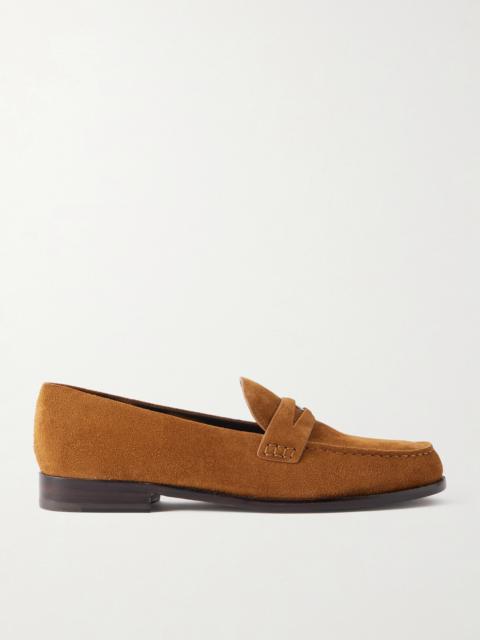 TORY BURCH Suede Penny Loafers