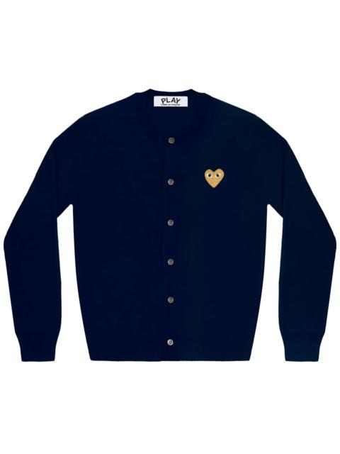 Comme des Garçons PLAY Round-Neck Gold Emblem Cardigan Unisex