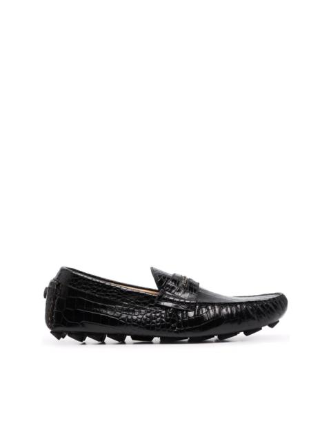 PHILIPP PLEIN lug-sole leather mocassin