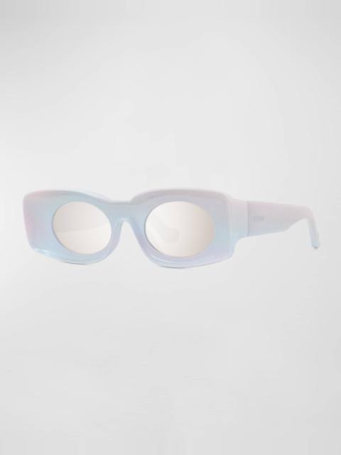 Loewe Men's Holographic Thin Geometric Sunglasses