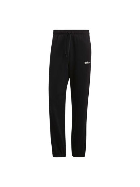 adidas adidas Loose Knit Breathable Stripe Casual Sports Pants Black EI4898