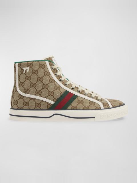GUCCI Men's Tennis 1977 Canvas High-Top Sneakers