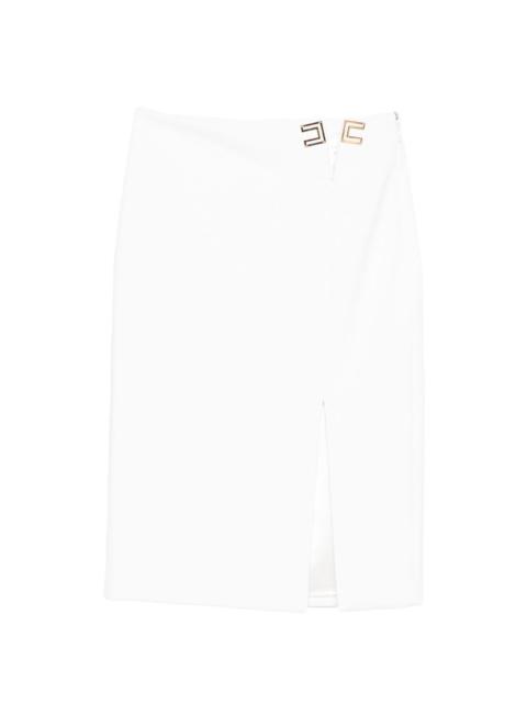 ELISABETTA FRANCHI slit-buckle mini skirt