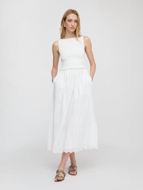Hill House Home The Christina Nap Dress - White Trellis Broderie