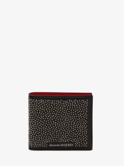 Alexander McQueen Studded Billfold Wallet in Black