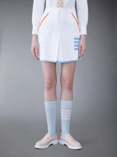 Thom Browne Viscose 4-Bar Mini Box Pleat Skirt