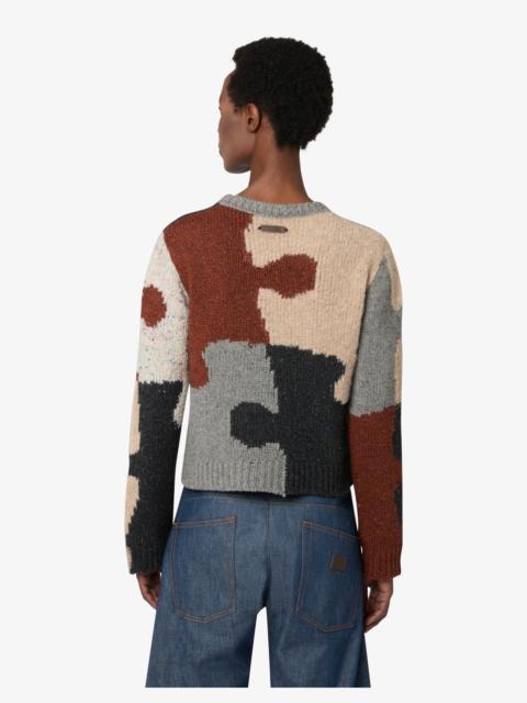 Moschino INLAID WOOL-AND-SILK BLEND PULLOVER