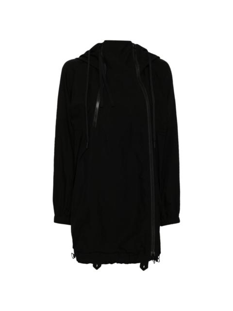 asymmetric hooded jacket