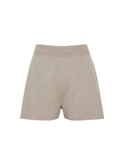 extreme cashmere knitted elastic-waist shorts