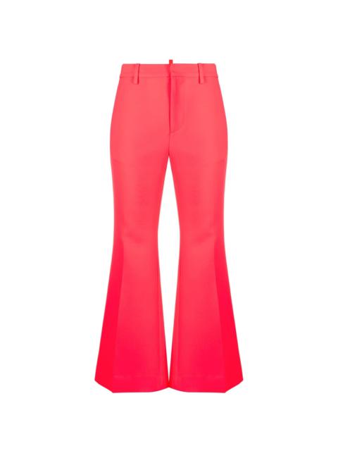 kick-flare cropped trousers