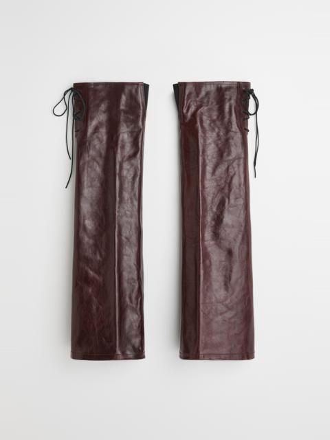 Our Legacy Short Chaps Chianti Leather