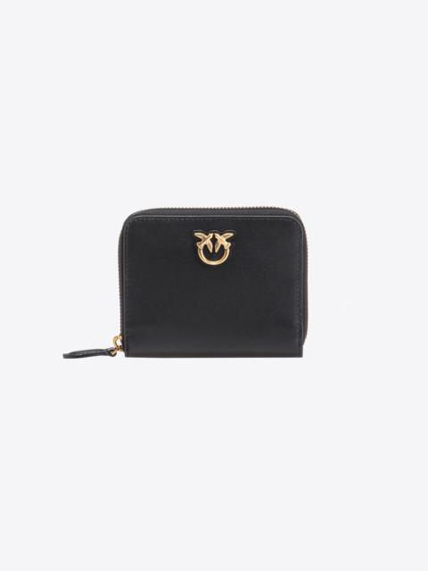 PINKO SQUARE LEATHER ZIP-AROUND PURSE