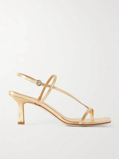 Aeyde Elise leather sandals Gold