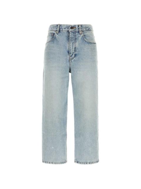 BALENCIAGA Jackie Capri distressed faded-effect jeans