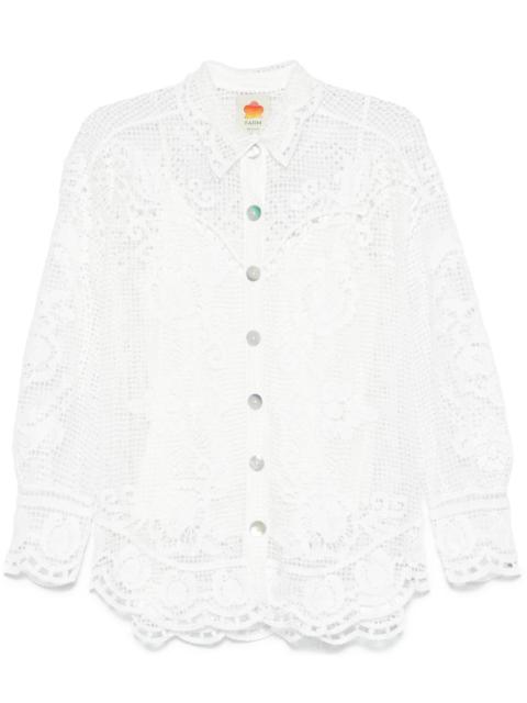 FARM RIO broderie-anglaise shirt