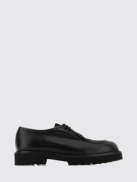 Max Mara Black Leather Track Lace-up Shoes