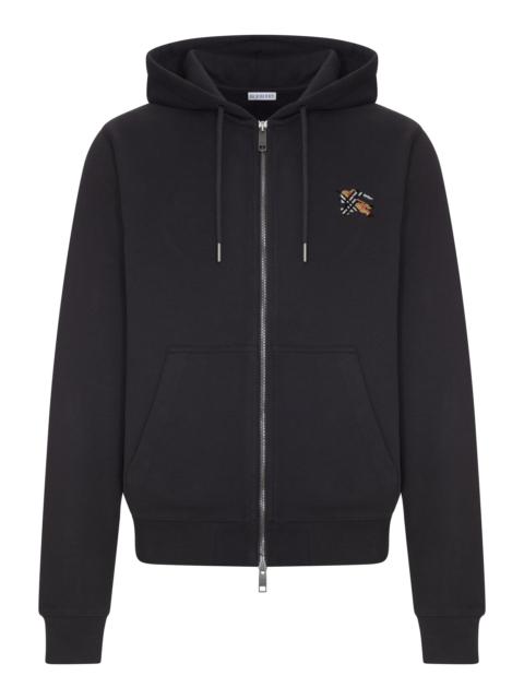 Burberry COTTON SWEATSHIRT WITH ZIP AND HOOD