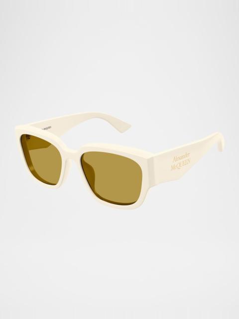 Alexander McQueen Rectangle Acetate Sunglasses