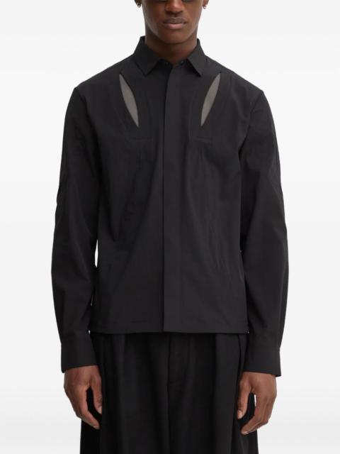HELIOT EMIL™ cut-out design long-sleeve shirt