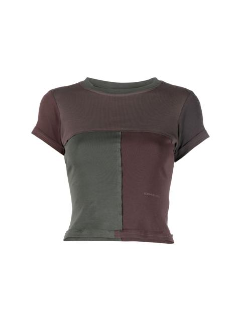 panelled cropped top