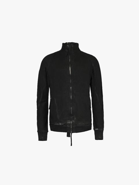 Boris Bidjan Saberi Faded-wash funnel-neck organic-cotton jacket