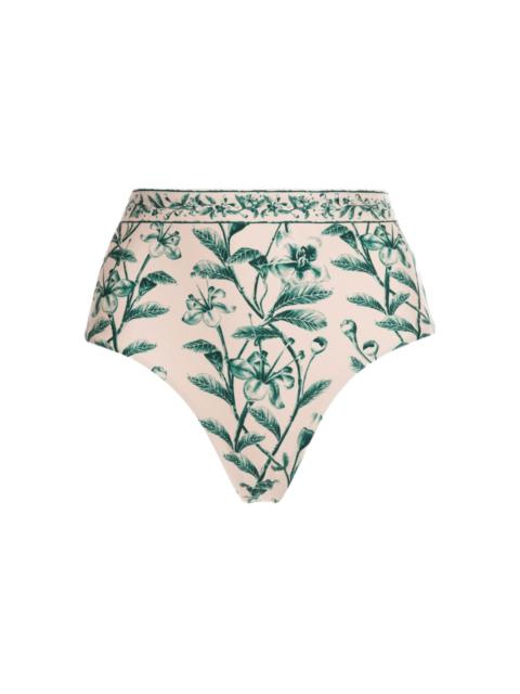 Agua by Agua Bendita floral-print high-waist bikini bottoms