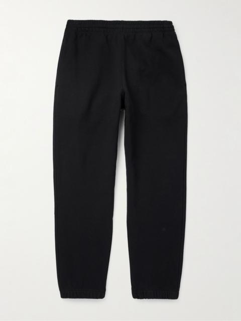 Burberry Tapered Logo-Appliquéd Cotton-Jersey Sweatpants Black