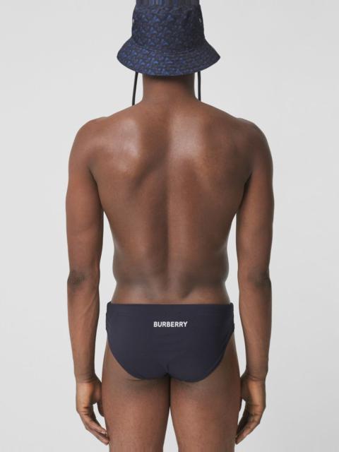 Burberry Logo Print Swim Briefs