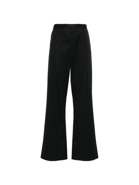 high-waist wide-leg trousers