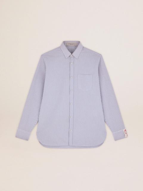 Golden Goose Men's shirt with narrow stripes