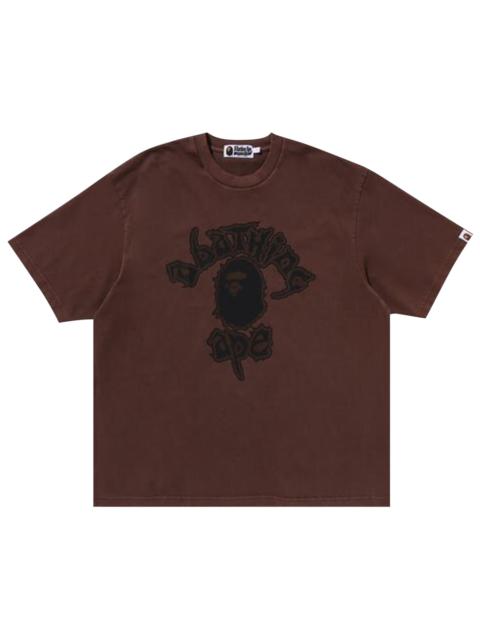 BAPE Mad College Garment Dyed Relaxed Fit Tee 'Brown'