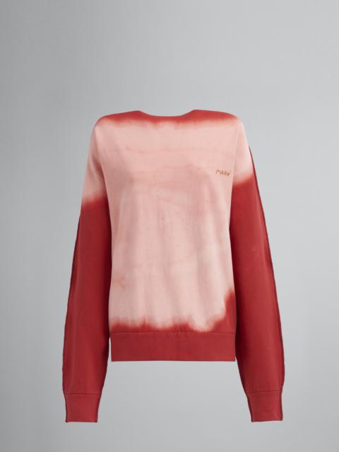 Marni DOUBLE-DYED CORROSION PRINT COTTON SWEATSHIRT