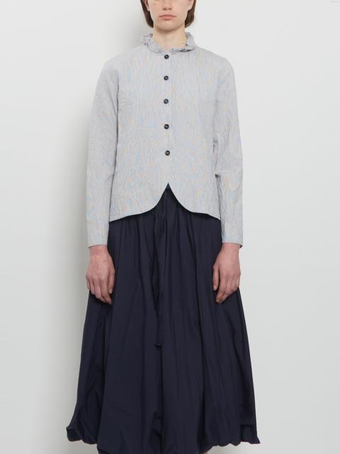 apuntob Crinkle Tafetta Ruffle Collar Jacket — Abyss