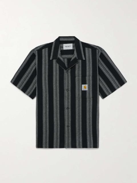Carhartt WIP　SHORT-SLEEVE DREWE SHIRTS Carhartt WIP Drewe Shirt | Ink / Natural Heart C Pinstripe