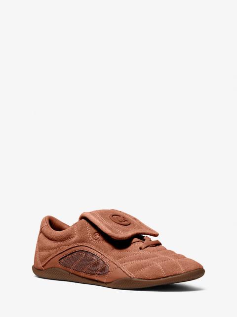 MICHAEL KORS Kyler Suede and Mesh Trainer