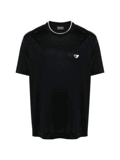 logo-embroidered jersey T-shirt