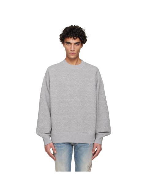 AMIRI Gray MA Quad Oversized Crew Sweatshirt