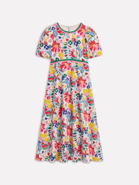 BODEN Empire Linen Tea Dress-Multi, Wildflower Trail