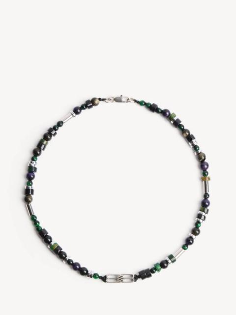 BALENCIAGA Men's Bb Icon Beads Necklace in Emerald