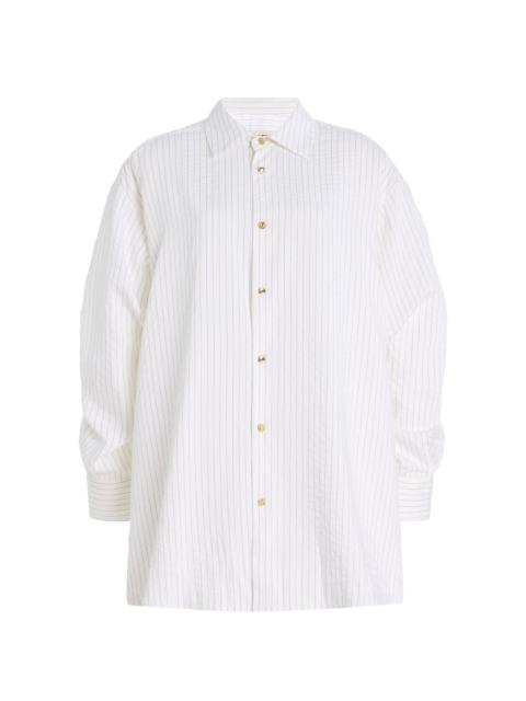 Keanu Striped Modal Shirt black/white