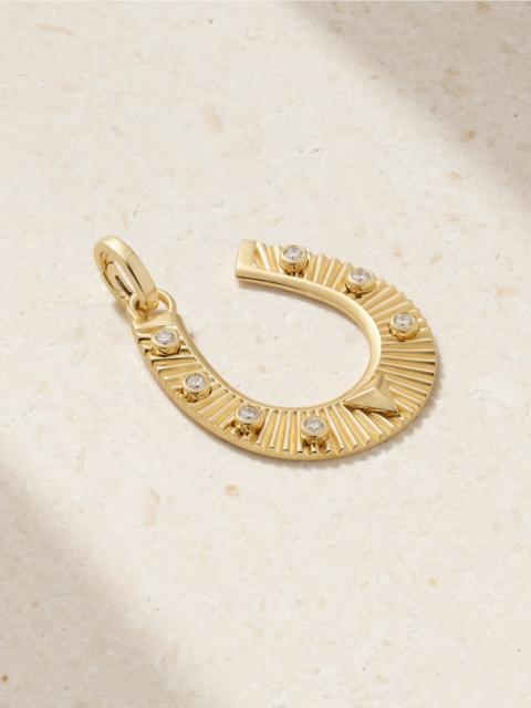 FOUNDRAE Protection Horseshoe 18-karat Gold Diamond Pendant
