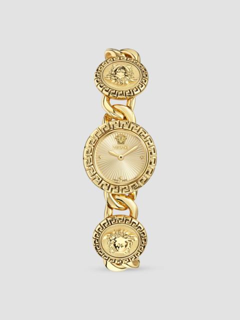 VERSACE Women's La Greca Stud Icon Goldtone Stainless Steel Bracelet Watch/28MM - Yellow Gold
