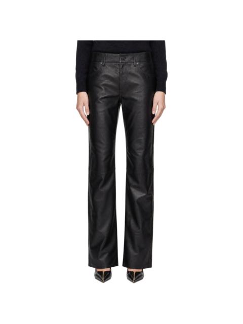 TOM FORD Black Five-Pocket Leather Trousers