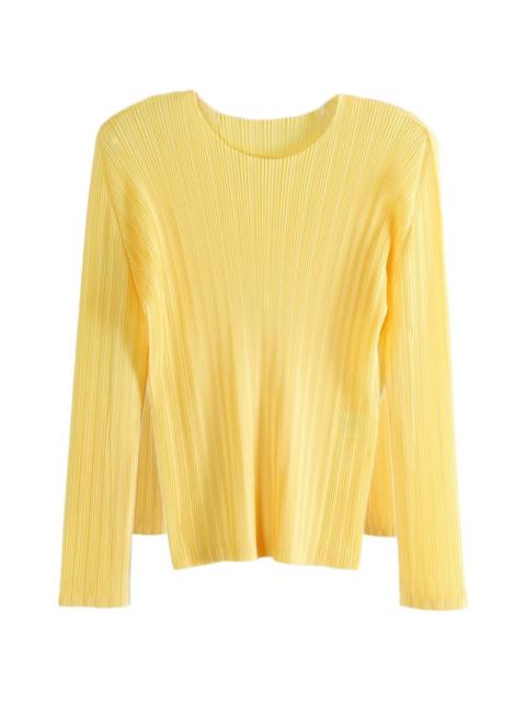 Pleats Please Issey Miyake pleated long-sleeved top