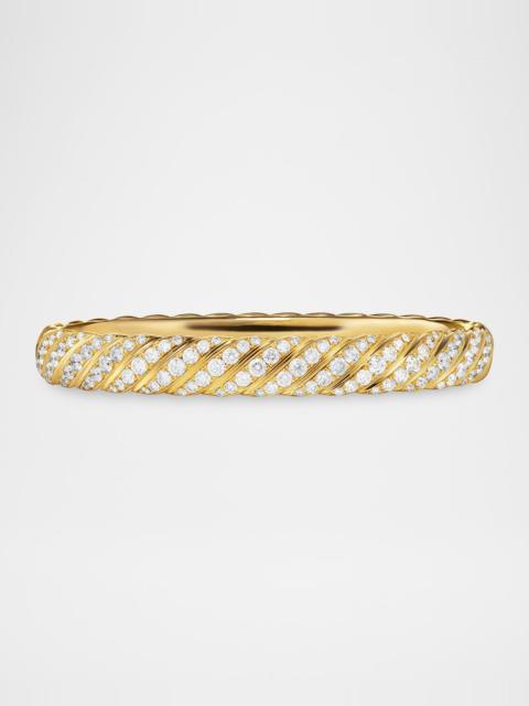 DAVID YURMAN Sculpted Cable Bracelet with Diamonds in 18K Gold, 8mm