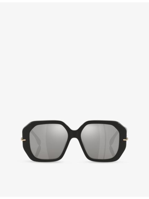 FENDI FE40173I Selleria Square-Frame Acetate Sunglasses